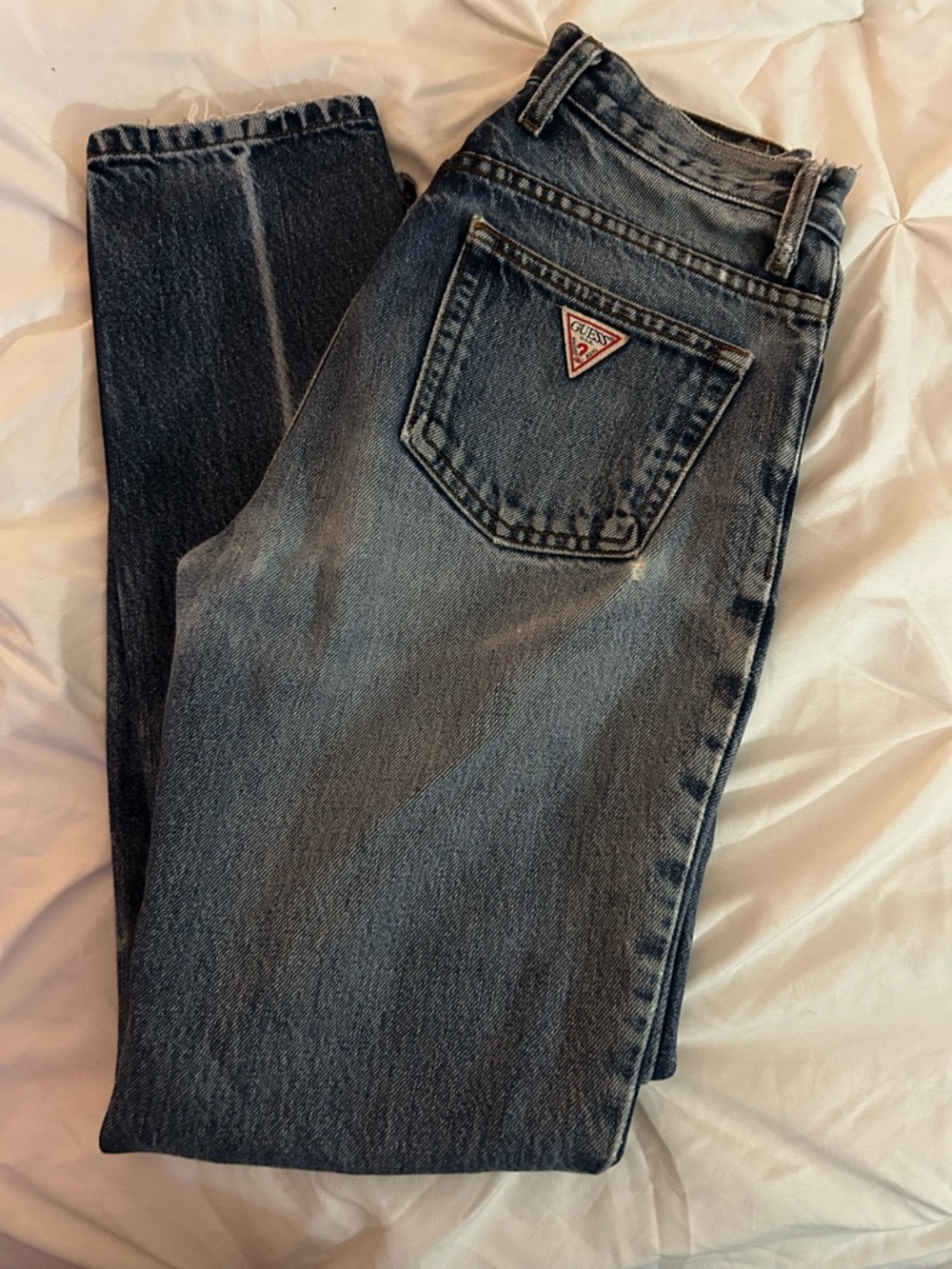 Guess high rise, straight leg, vintage jeans. Size 27.